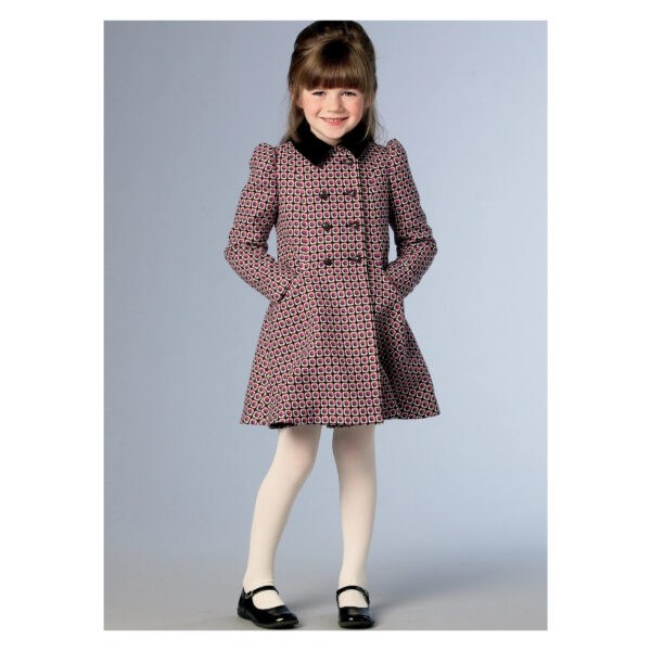 Vogue Schnittmuster V1856 - Kindermantel - Jacke - Doppelreiher – Bild 4