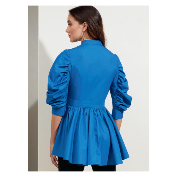 Vogue Schnittmuster V1875 - Bluse - mit Schösschen und Puffärmel – Bild 4