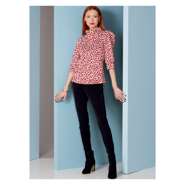 Vogue Schnittmuster V1847 - Bluse mit Stehkragen - Puffärmel - Reißverschluss hinten – Bild 5