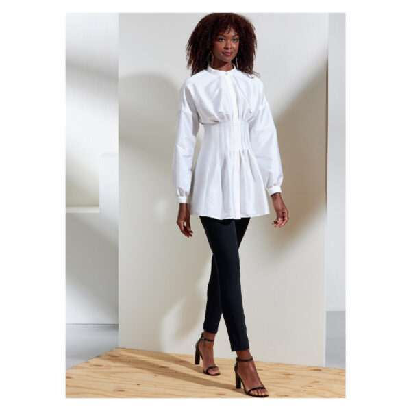Vogue Schnittmuster V1874 - Bluse - stark tailliert - Langarm oder Kurzarm – Bild 5