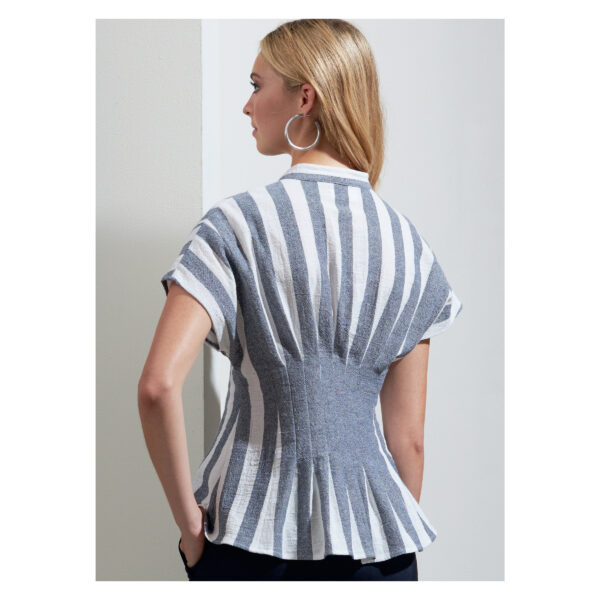 Vogue Schnittmuster V1874 - Bluse - stark tailliert - Langarm oder Kurzarm – Bild 6