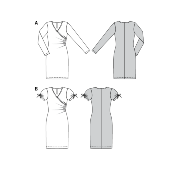 Burda Style Schnittmuster Nr. 6211 - Kleid in Wickeloptik - eng anliegend – Bild 9