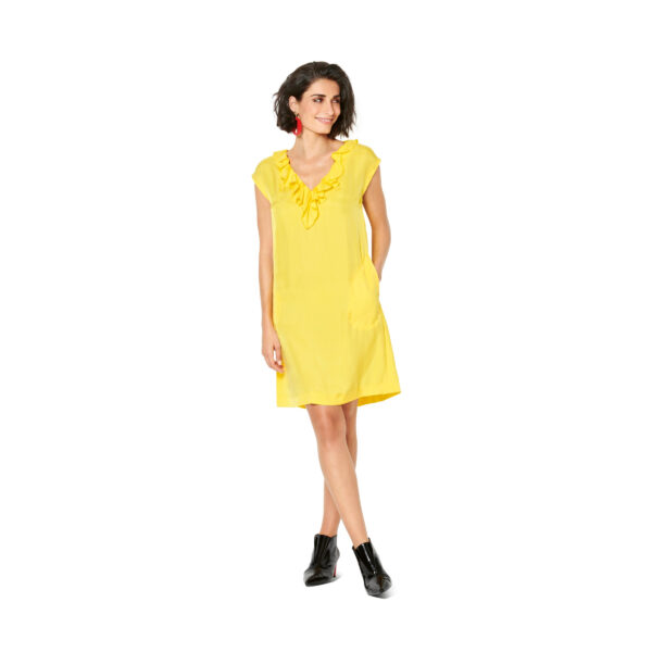Burda Style Schnittmuster Nr. 6221 - Kleid - ärmellos - V-Ausschnitt mit Volant – Bild 5