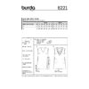 Burda Style Schnittmuster Nr. 6221 - Kleid - ärmellos - V-Ausschnitt mit Volant – Bild 8