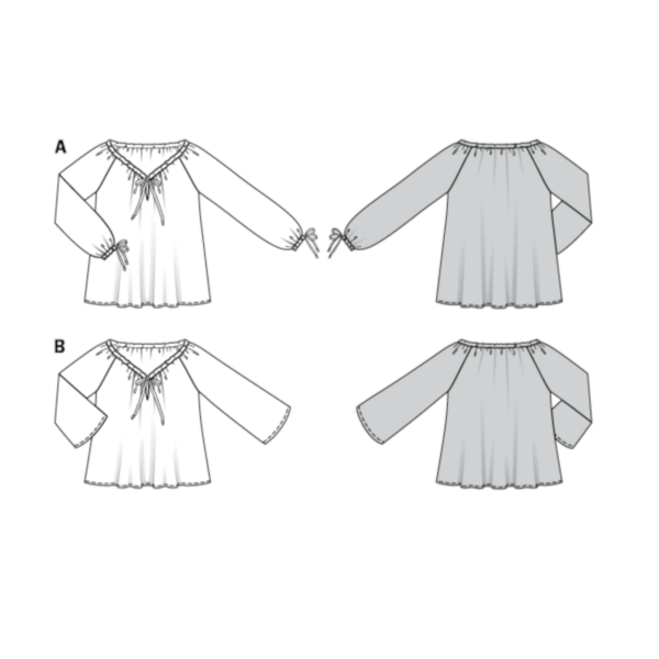 Burda Style Schnittmuster Nr. 6227 - Bluse - Carmenbluse - Banddurchzug – Bild 9