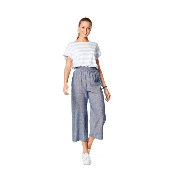 Burda Style Schnittmuster Nr. 6229 - Gummizughose mit Nahttaschen - weites Bein – Bild 5
