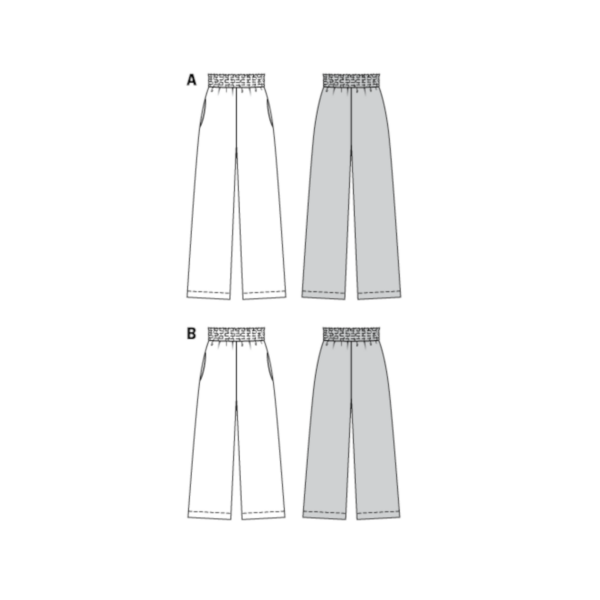 Burda Style Schnittmuster Nr. 6229 - Gummizughose mit Nahttaschen - weites Bein – Bild 9