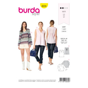 Burda Style Schnittmuster Nr. 6234 - Bluse - Top - V-Ausschnitt