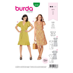 Burda Style Schnittmuster Nr. 6238 - Kleid - Wickelkleid - geraffte Schultern