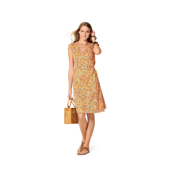Burda Style Schnittmuster Nr. 6238 - Kleid - Wickelkleid - geraffte Schultern – Bild 2