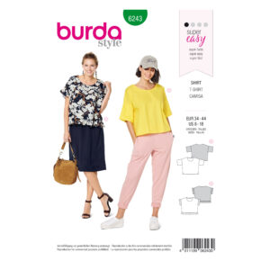 Burda Style Schnittmuster Nr. 6243 - Shirt - Ausschnitt rund - kastige Form - Rüschen