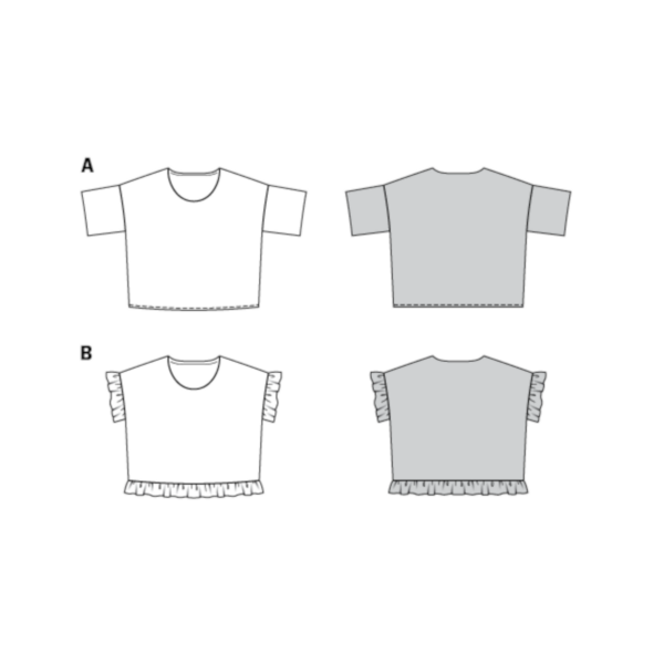Burda Style Schnittmuster Nr. 6243 - Shirt - Ausschnitt rund - kastige Form - Rüschen – Bild 9