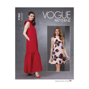 Vogue Schnittmuster V1802 - Kleid - Stehbündchen - ohne Arm