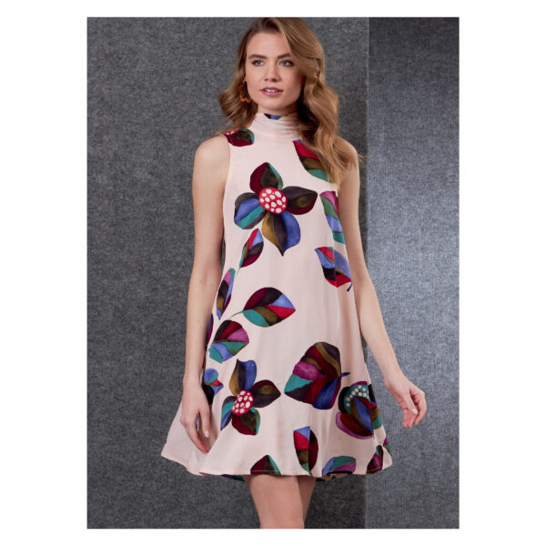 Vogue Schnittmuster V1802 - Kleid - Stehbündchen - ohne Arm – Bild 3