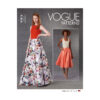Vogue Schnittmuster V1813 - Rock - ausgestellt, weit schwingend - Taschen