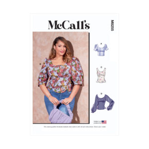 McCalls Schnittmuster M8255 - Bluse tailliert - Kurzbluse