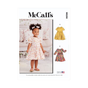 McCalls Schnittmuster M8266 - süßes Kleid für kleine Mädchen - hinten geknöpft