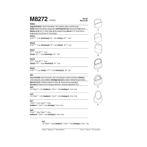 McCalls Schnittmuster M8272 - Taschenvarianten – Bild 7