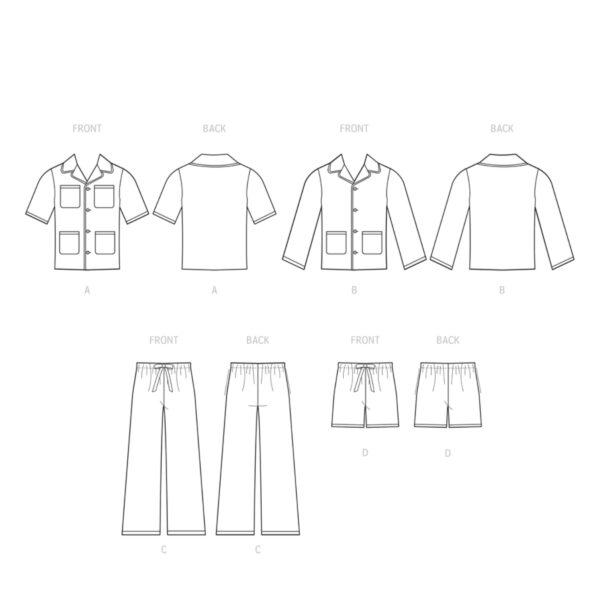 McCalls Schnittmuster M8262 - Schlafanzug - Pyjama - Shorty – Bild 7