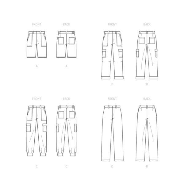 McCalls Schnittmuster M8264 - Herrenhose - Cargohose - sportliches Outfit – Bild 8