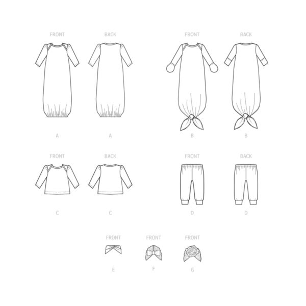 McCalls Schnittmuster M8265 - Babykombi - Oberteil und Hose - Schlafsack – Bild 9
