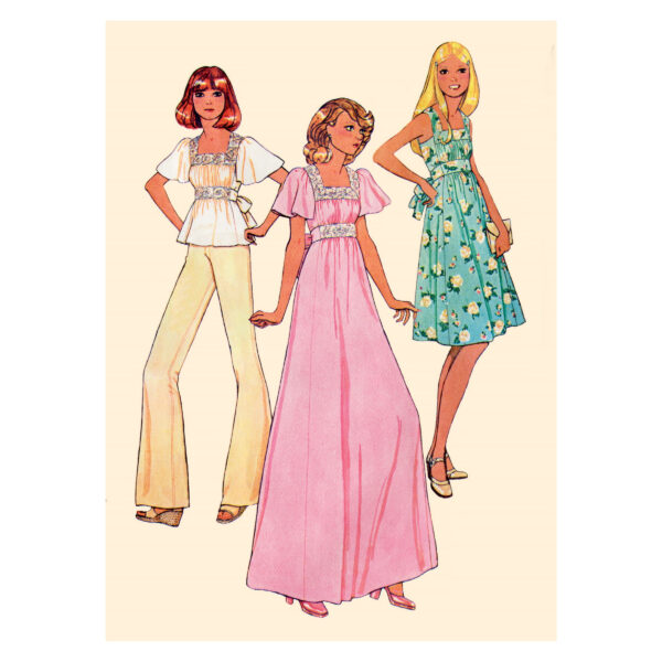 McCalls Schnittmuster M8258 - Kleid - Bluse mit Karee Ausschnitt – Bild 3