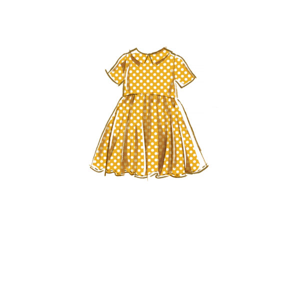 McCalls Schnittmuster M8266 - süßes Kleid für kleine Mädchen - hinten geknöpft – Bild 3