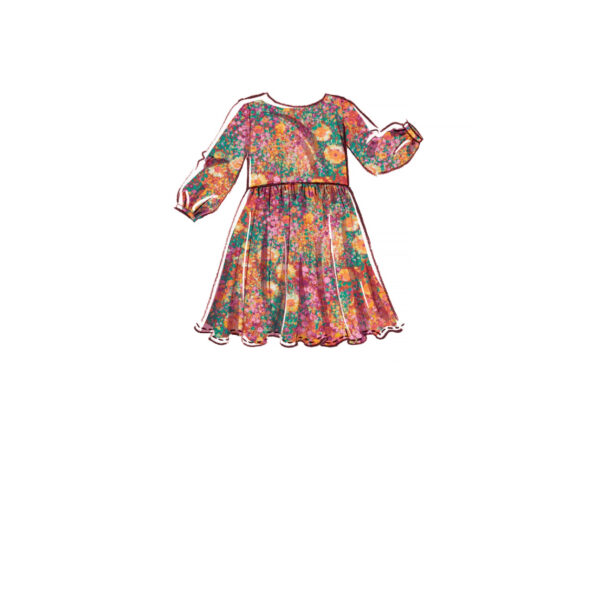 McCalls Schnittmuster M8266 - süßes Kleid für kleine Mädchen - hinten geknöpft – Bild 4