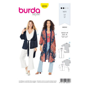 Burda Style Schnittmuster Nr. 6244 - Kimono - Mantel - Jacke