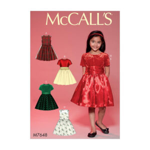 McCalls Schnittmuster M7648 - festliches Kleid - Mädchen