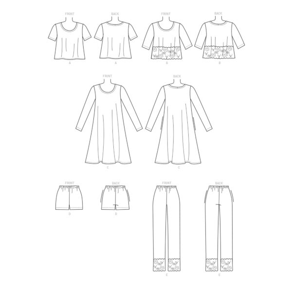 McCalls Schnittmuster M7697 - Kleid - Shorty - Hausanzug – Bild 8