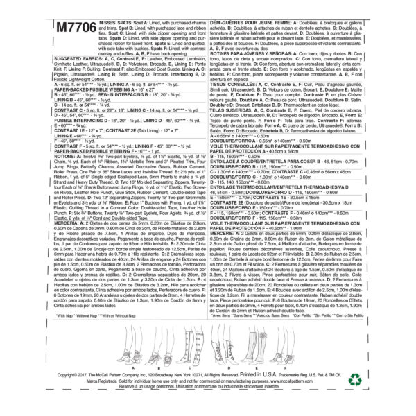 McCalls Schnittmuster M7706 - Gamaschen - Überzieher - modisches Accessoires – Bild 8