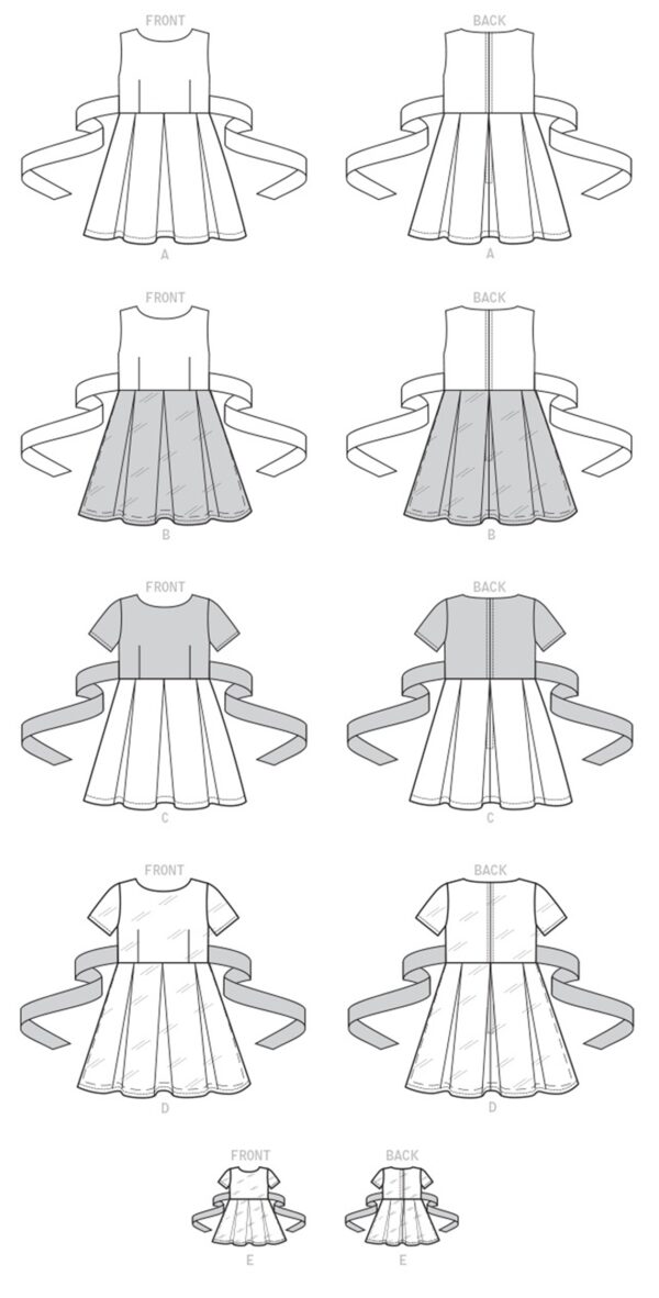 McCalls Schnittmuster M7707 - Kleid für Kind und Puppe - 46cm – Bild 10