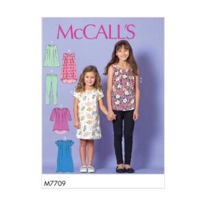 McCalls Schnittmuster M7709 - Bluse oder Kleid mit Falten am Ausschnitt