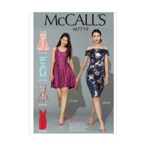 McCalls Schnittmuster M7719 - Kleid - Abendkleid - breiter Bund