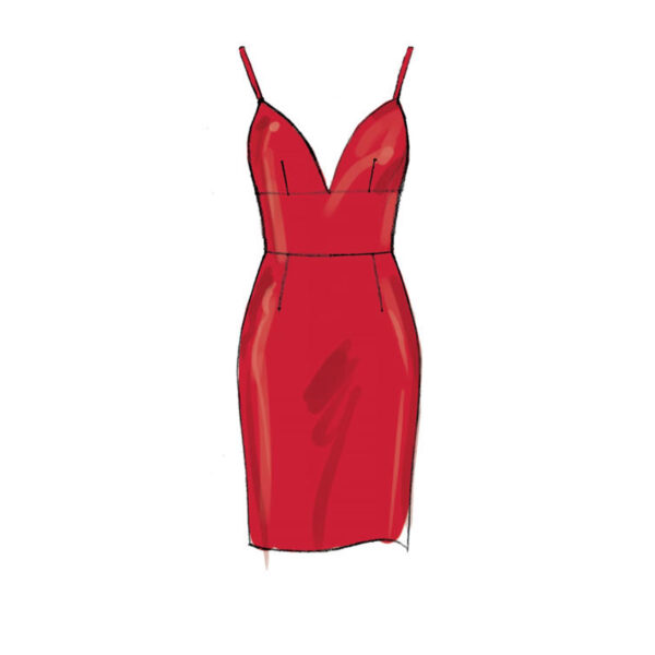 McCalls Schnittmuster M7719 - Kleid - Abendkleid - breiter Bund – Bild 4