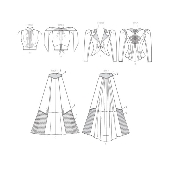 McCalls Schnittmuster M7732 - Kleid - Cosplay - Steampunk - Larp – Bild 4