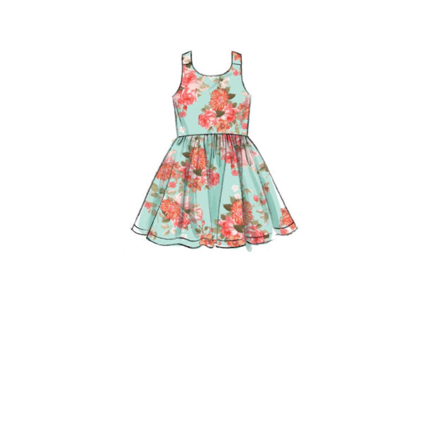 McCalls Schnittmuster M7739 - Kleid mit Rüschen - Trägerkleid - Mädchen – Bild 4