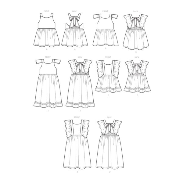 McCalls Schnittmuster M7739 - Kleid mit Rüschen - Trägerkleid - Mädchen – Bild 11