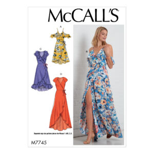 McCalls Schnittmuster M7745 - Kleid - Wickelkleid - angesetzter Rock