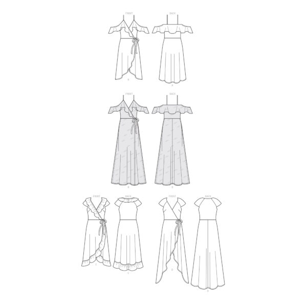 McCalls Schnittmuster M7745 - Kleid - Wickelkleid - angesetzter Rock – Bild 9