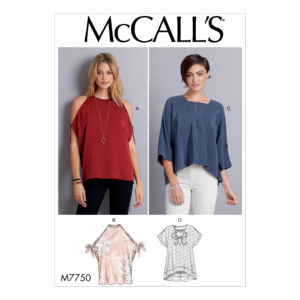 McCalls Schnittmuster M7750 - Bluse - Shirt - lässig weit - Saumvarianten