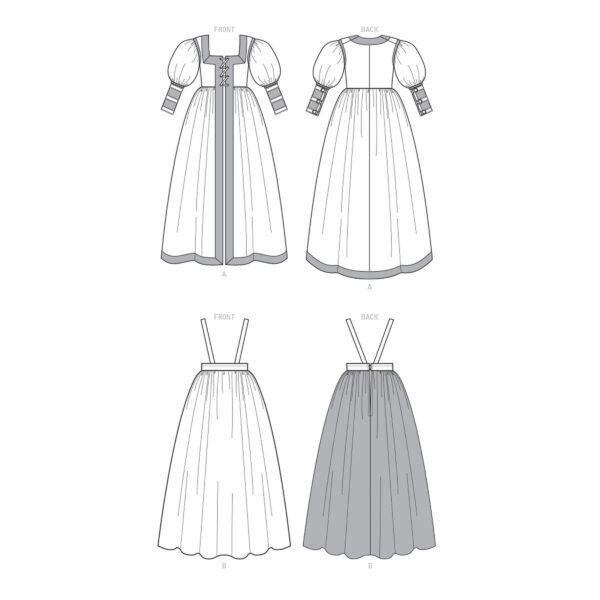 McCalls Schnittmuster M7763- Kleid - Rock - Gewand - Cosplay - Steampunk – Bild 7