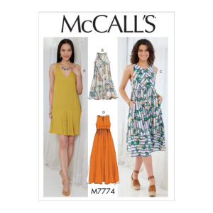 McCalls Schnittmuster M7774 - Kleid - ärmelloses Kleid - Sommeroutfit