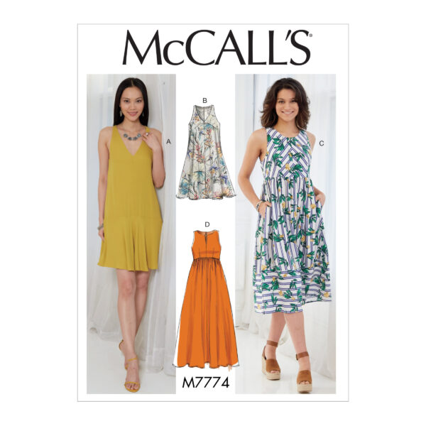 McCalls Schnittmuster M7774 - Kleid - ärmelloses Kleid - Sommeroutfit