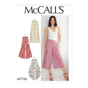 McCalls Schnittmuster M7786 - Hose - Schlaghose - 3/4 Hose