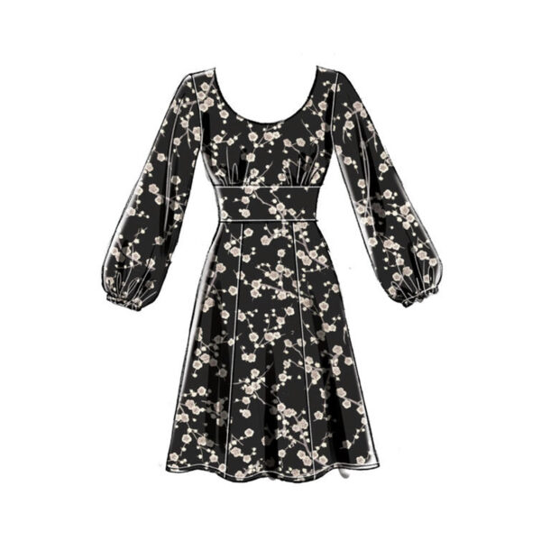 McCalls Schnittmuster M7802 - Kleid - hohe Taille - Bund – Bild 4