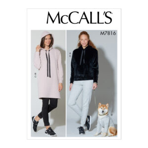 McCalls Schnittmuster M7816 - Sweatshirt mit Kapuze - Legging - Hundepullover
