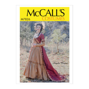 McCalls Schnittmuster M7826 - Kostüm -Kleid - mit Schleppe - Angela Clayton