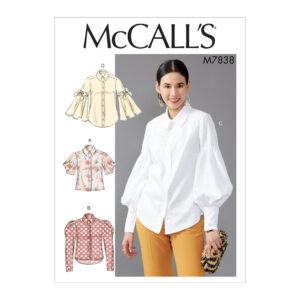 McCalls Schnittmuster M7838 - Bluse - Puffärmel - Knopfleiste